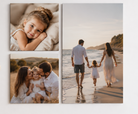 Set de Fotocuadros Políptico Mosaico (3 Piezas) – Colección Personalizable