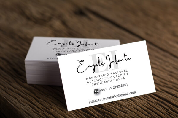 Blank white Business card presentation of Corporate identity on Tarjetas de Presentación Personales / Profesionales (8.5 x 5 cm)