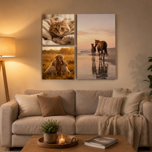 Set de Fotocuadros Políptico Mosaico (3 Piezas) – Colección Personalizable