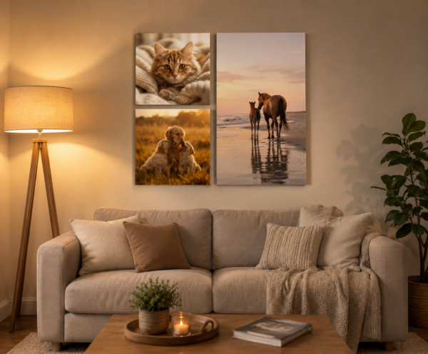 Set de Fotocuadros Políptico Mosaico (3 Piezas) – Colección Personalizable