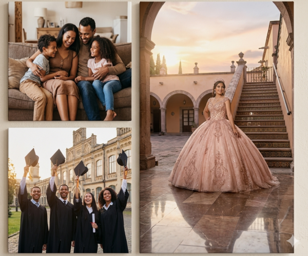 Set de Fotocuadros Políptico Mosaico (3 Piezas) – Colección Personalizable